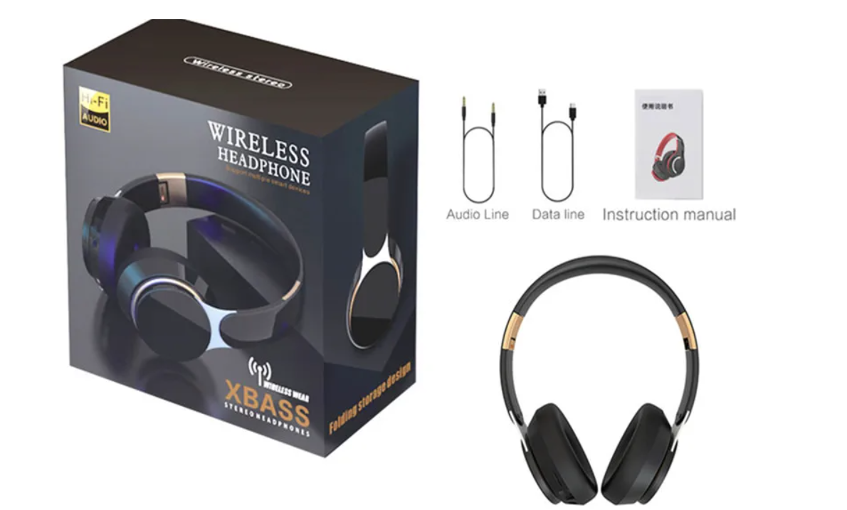Verstech Foldable Wireless Gaming Headphones with HIFI Stereo and Adjustable Modes