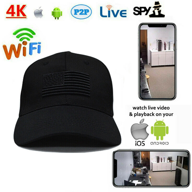 HD 4K Wireless WIFI P2P network camera Baseball cap hat Design IP Video Recorder