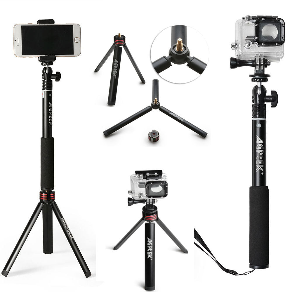 Extendable Selfie Stick With Bluetooth Remote Shutter+Tripod Mount for CellPhone