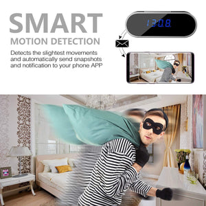 HD 1080P Wireless Wifi IP Spy Hidden Camera Motion Security Alarm Clock IR Cam