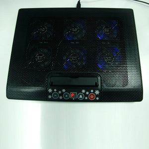 Laptop Cooling Pad Laptop Cooler USB Fan 6 cooling Fans LED Light-12-17 inch