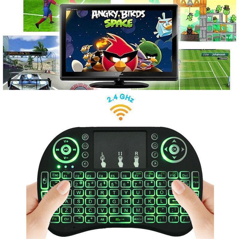 2.4G Backlit Wireless Keyboard Touchpad Rechargeable for Smart TV Box Android PC