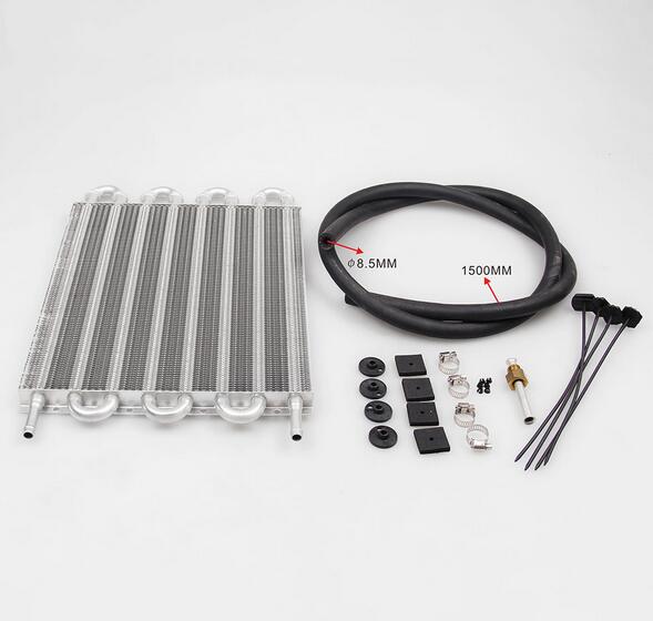 Universal 8Row Remote Transmission Oil Cooler Auto-Manual Radiator Converter Kit