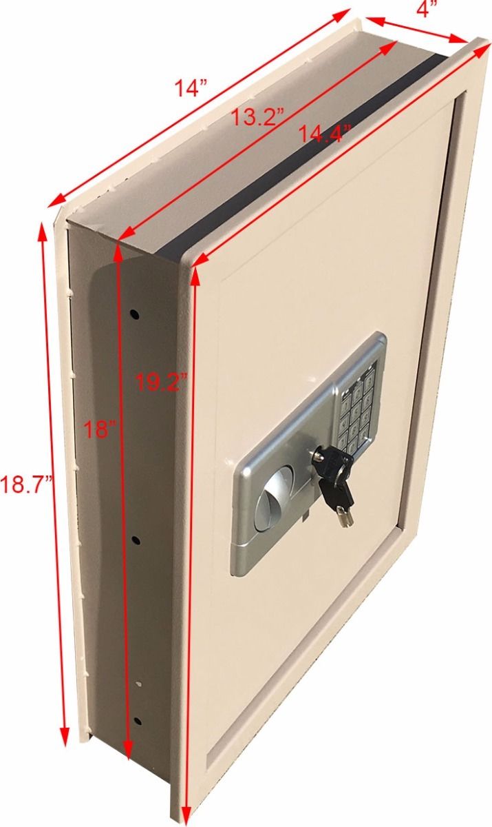 DIGITAL ELECTRONIC FLAT RECESSED WALL  SAFE SECURITY BOX JEWELRY  CASH