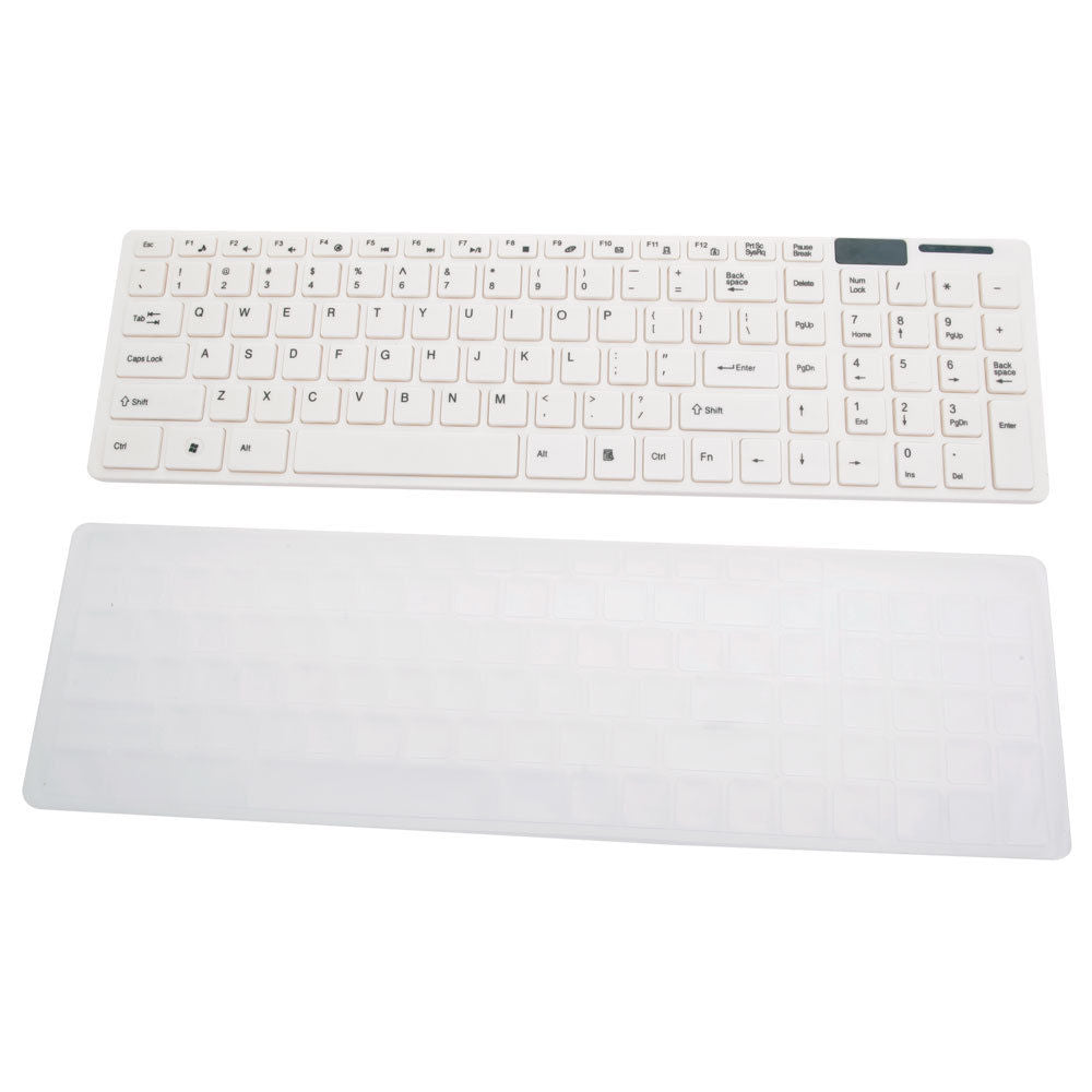 Slim 2.4GHz Wireless Keyboard and Cordless Mouse Combo Set For PC Black/White